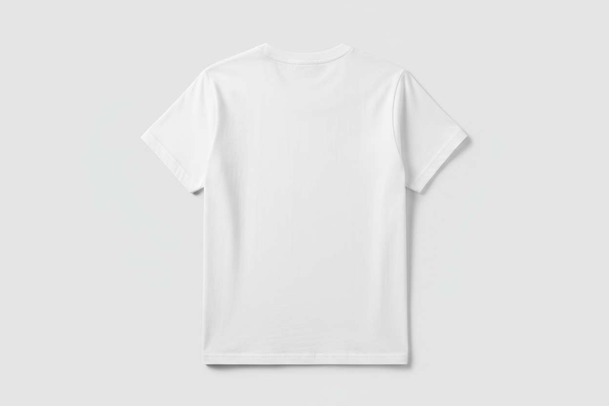 plain white t-shirt back