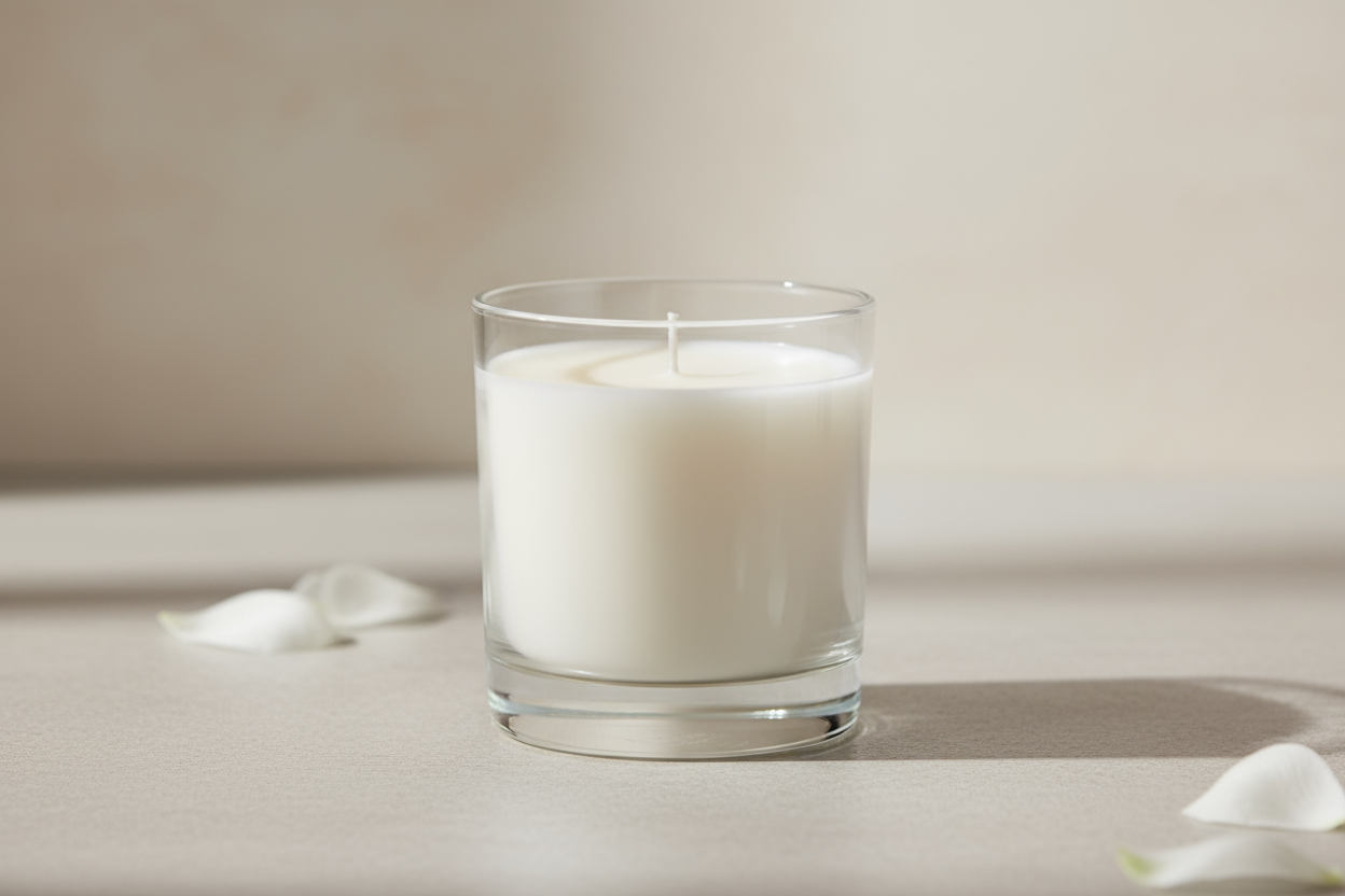 white scented candle